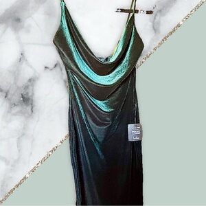 Shimmering Green LuLus dress size small and never been worn!